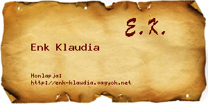 Enk Klaudia névjegykártya