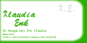 klaudia enk business card